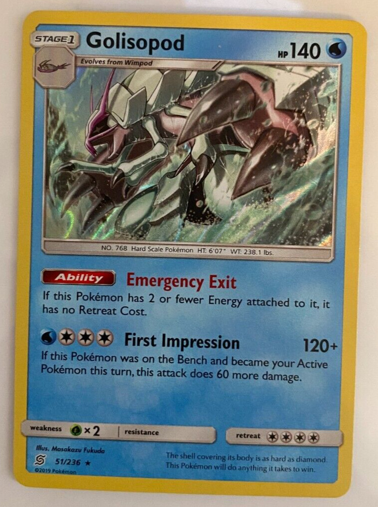 Golisopod 51/236 Unified Minds Holo Pokemon Card NM