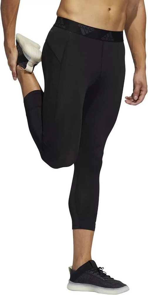 adidas Men Techfit 3/4 Compression Training Tights Black Size Large GM5034