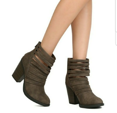 Soda Wrap Around Strappy Boutique Heel Ankle Booties Boots Size 7