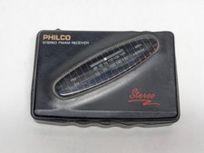 Philco Stereo AM/FM Receiver Pocket Radio Personal Clip On Model 300K