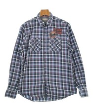 NAPAPIJRI Casual Shirts Navy Check Pattern S 2200640042363