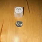 BU toned 1947 S Roosevelt Dime 10C Silver 50 coin roll , nice