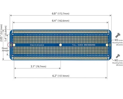 ElectroCookie Solderable Breadboard Large PCB Board for Electronics Projects ...