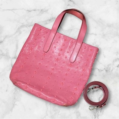 JIMMY CHOO Star Studs 2way Hand Crossbody Bag Women Pink Genuine