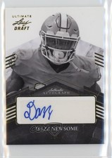 2021 Leaf Ultimate Draft Portrait Black and White Red /5 Dazz Newsome Auto 4f5
