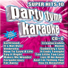 Party Tyme Karaoke - Super Hits 10 16-song CD G 