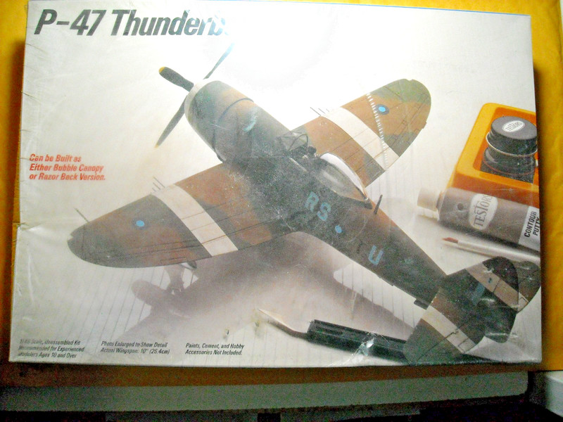 Testors kit 591 Republic P-47 Thunderbolt build A or D 1:48 scale 1984 Sealed