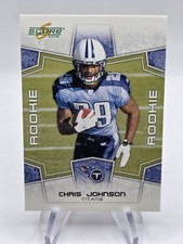 2008 Donruss Playoff Score Chris Johnson Rookie Card #348 Tennessee Titans. rookie card picture