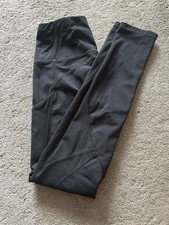 Lululemon Black Leggings Pockets Size UK6 Gym Workout