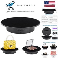 Motorized Rotating Display Stand 360 Degree w Velvet Top 7.87in  Holds 17.6lbs