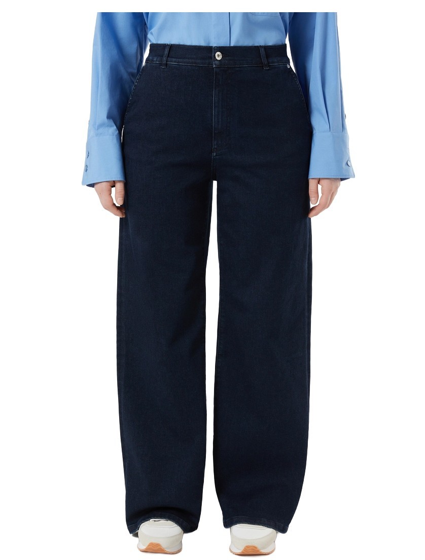 MARINA SPORT By MARINA RINALDI Women's Jeans Mrsinfante Wide Leg Dark Blue image 2