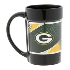 NFL Green Bay Packers Ceramic Coffee Mug in Black 15oz Capacity