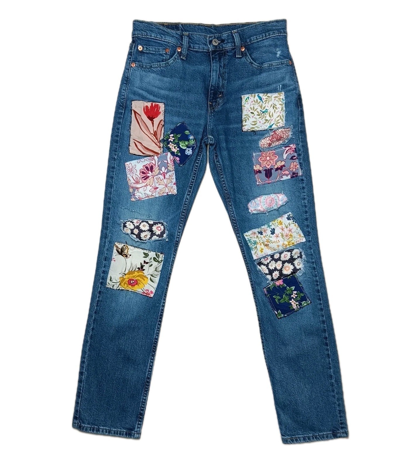 Levi's 511 Patchwork Jeans Dancing Bear 6 Women (… - image 3