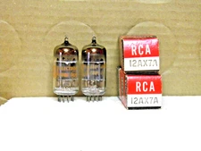 A MATCHED PAIR OF RCA 12AX7A/ECC83  NOS/NIB VACUUM TUBES
