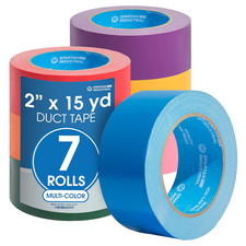 - 2" X 15 Yd Colorful Duct Tape Set - 7 Rolls of Colored Tape for Labeling, Arts