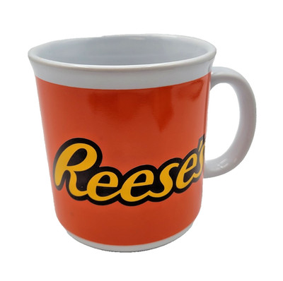 Reese's Peanut Butter Cup Coffee Cocoa Mug -Orange White Yellow