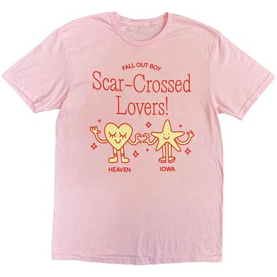 Fall Out Boy T-Shirt: Star Crossed Lovers (Pink) OFFICIAL NEU