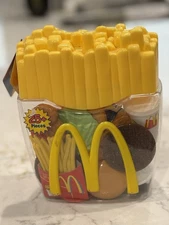 McDonald Vintage Play Food in Big French Fries Container - Complete 25 Pcs NIB