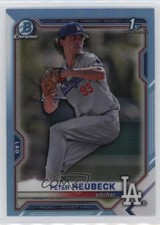 2021 Bowman Draft Chrome Sky Blue Refractor Peter Heubeck #BDC-146 0us8