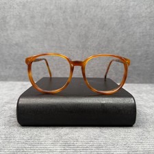Vintage Amber Tortoiseshell Round Y2K Eyeglass Frames 54-18-145 Retro Panto Vtg