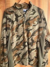 Vintage Starter Camo Fleece Jacket Long Sleeve 1/4 Zip Men  s L 42-44 Camouflage
