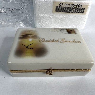Vtg 2006 Ardleigh Elliott Music Box Cherished Grandson Porcelain A1078 Deadstock