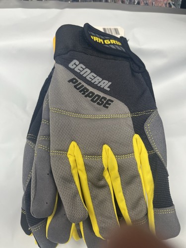Guantes de trabajo resistentes de agarre firme, chirrido táctil, paquete de 3 pares, grandes - Imagen 2 de 3