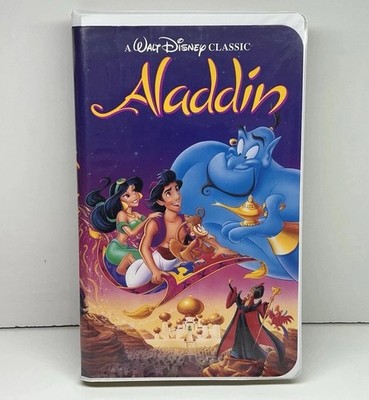 Aladdin VHS 1992 Disney Video Tape Black Diamond Classics 90s Vintage Clamshell