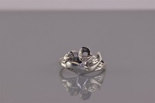 Sterling Silver Dimensional Waves Dolphin Ocean Solid Band Ring 925 Sz: 7