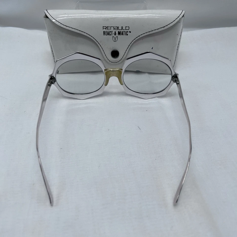 Gafas Renauld de colección aspecto dorado/tortuga React-A-Matic marcos octágonos RARAS EE. UU. Foto 3 de 4