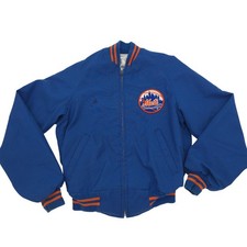 Vintage New York Mets MLB Jacket Youth Size 12 Blue Orange USA Made