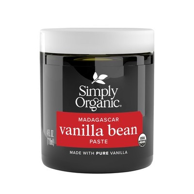 Simply Organic Vanilla Bean Paste, 4 Ounce Jar, 4 Oz. (Pack of 1), brown 