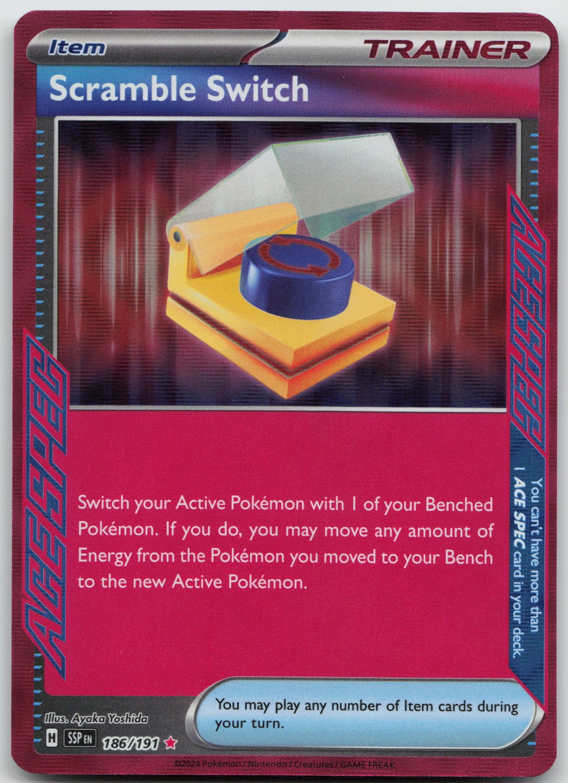 Scramble Switch ACE SPEC Rare SV08: Surging Sparks 186/191 NM