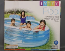 Intex Swim Center Family Inflatable Lounge Pool  88  x 85  x 30 – Blue