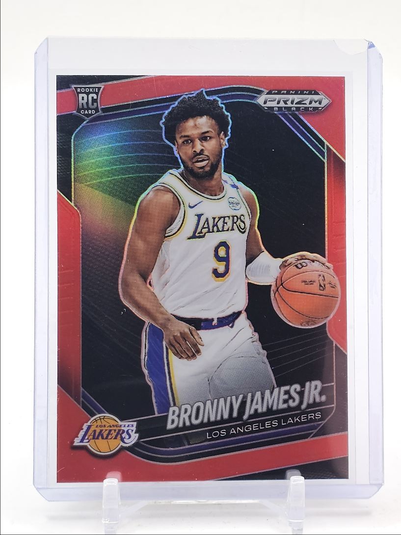 BRONNY JAMES JR. 2024-25 PANINI PRIZM BLACK ROOKIE RED #94 RC /299 Q5997
