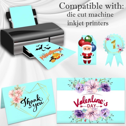24 sheets Light Blue Cardstock Paper 8.5 x 11 x11 Inches, - Picture 3 of 7