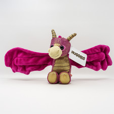 Wild Republic Pink Dragon Hugger Plush 9  Slap Bracelet Stuffed Animal Toy Gift