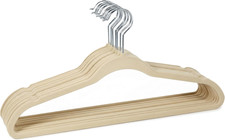 10 Super Slim Velvet Huggable Hangers in Ivory