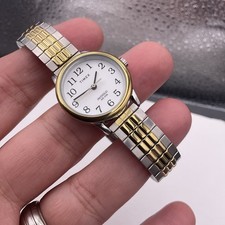 Image of Timex TW2V05900, Easy Reader, Women's, 2-Tone Expansion, Indiglo, NEW