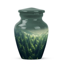 Forest Small Keepsake Cremation Urns 3 Inch Human Ashes Funeral Mini Box