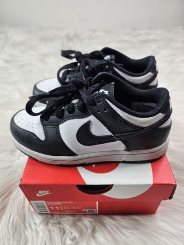 Nike Dunk Low Negro Blanco Panda CW1588-100 Niños Talla 11.5 C Caja 🐼 - Imagen 2 de 6