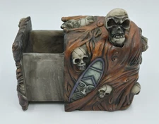 Skull Trinket Stash Puzzle Box Heavy Resin Fantasy Rare By Jive 2004 Dow