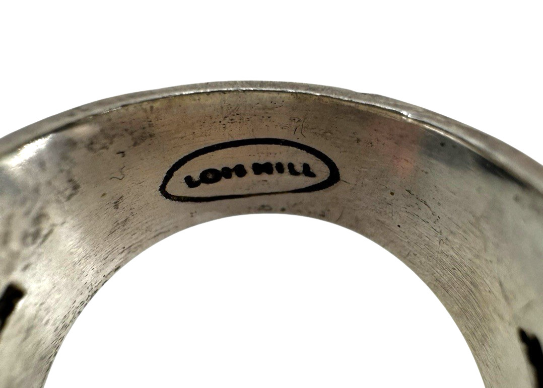 Lois Hill Solid Sterling Silver Square Scroll Rin… - image 5