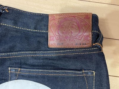 EVISU Jeans Daikoku Embroidery Straight Denim Men's M Size 31x34