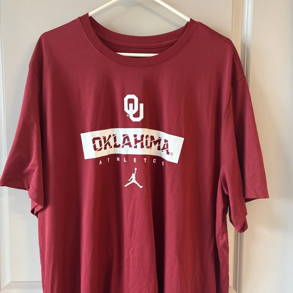 NIke Jordan Brand Dri Fit Shirt Oklahoma Sooners Athletics NCAA OU Men's Red 3XL - Image 4 of 4