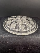 Vintage Large 16 hole Clear Glass Flower Frog for Floral Arrangements 5  MCM