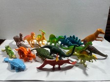 Lot of 16 Toy Plastic Mixed Dinosaurs Figures Various Sizes