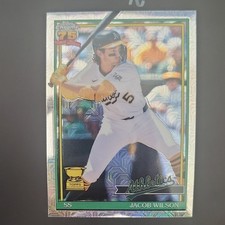 Topps 2026 Series 1 Silver Mojo Refractor Jacob Wilson Athletics Rookie T90C-16