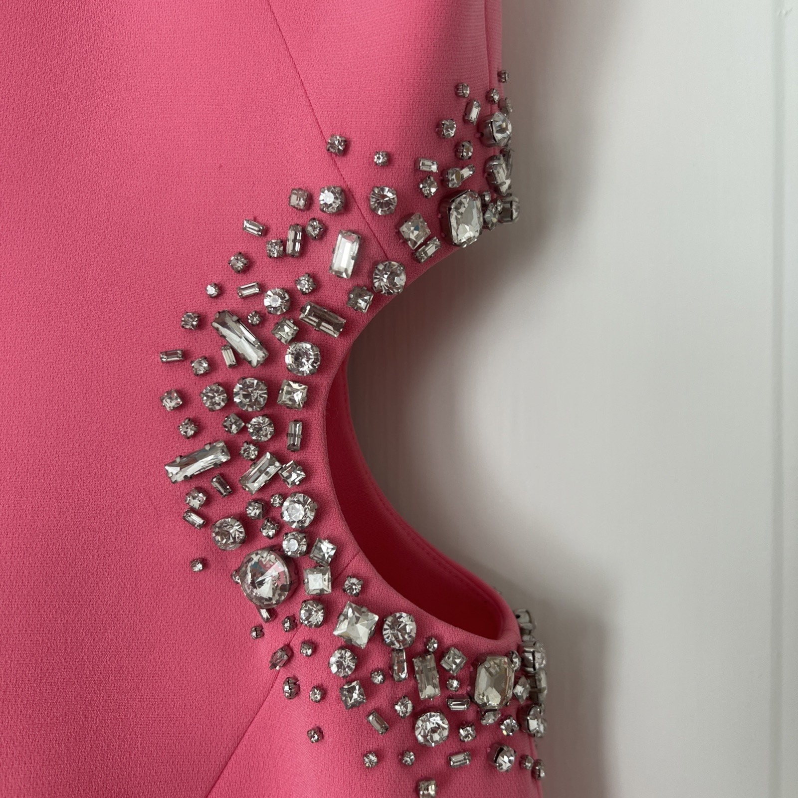 A.L.C. Pink Rhinestone Cutout Mini Dress