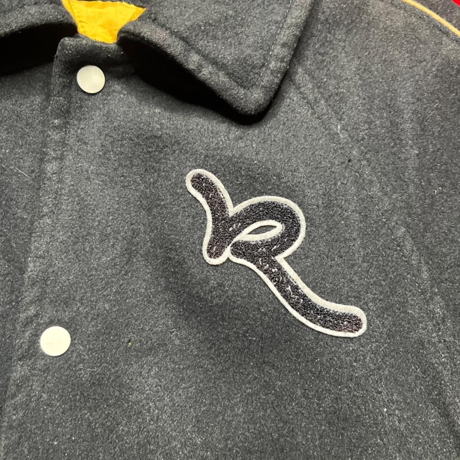Vintage Rocawear Men’s Black Wool Varsity Jacket | XXL image 2